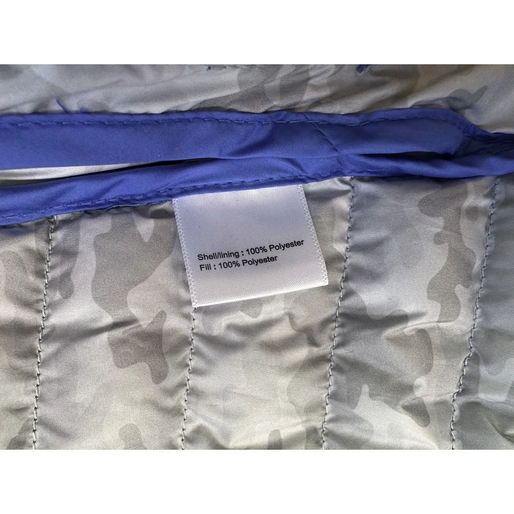 Peter Millar Hyperlight Quilted Puffer Vest Mens Large Blue Full Zip Crown Sport - Picture 9 of 13